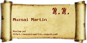 Muzsai Martin névjegykártya