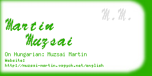 martin muzsai business card